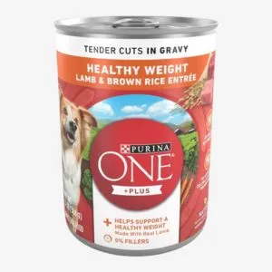 Purina ONE Plus Tender Cuts in Gravy Healthy Weight Lamb and Brown Rice Entree in Wet Dog Food Gravy 13 oz. Cans